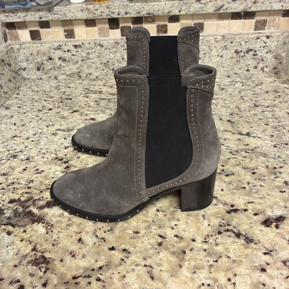 Jimmy Choo Merril studded Gray Suede Boots